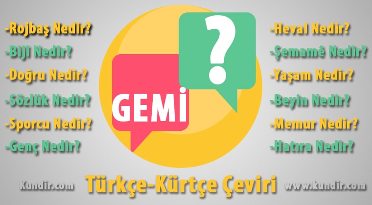 kürtçe gemi çevirisi