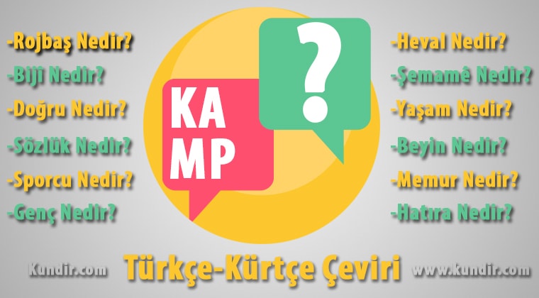 kürtçe kamp çevirisi